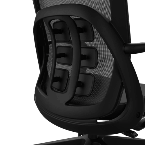 Ergonomická kancelářská židle s podnožkou Liftor Orca - černá