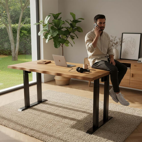 Polohovací stůl se čtyřmi nohami Liftor Rock, černý