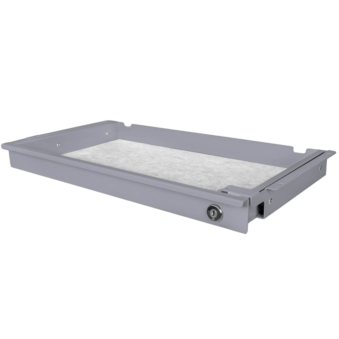 Liftor Safety Slim, uzamykatelný šuplík šedý